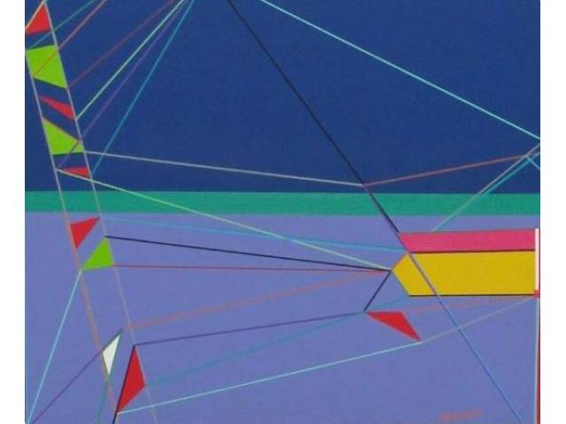 Isaac Guerchon acrílica sobre tela 80 x 70 cm intitulada “Sem titulo'' assinada CID datada 2023