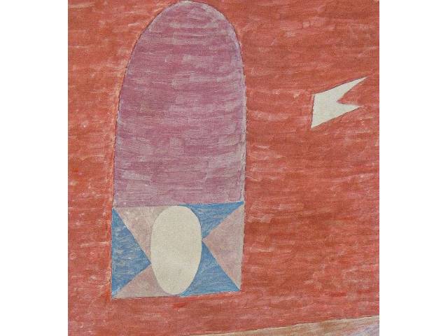 Alfredo Volpi litografia 63,5 x 43 cm "Bandeirinha com janela" assinada CID e datada 1974 tiragem 22/250