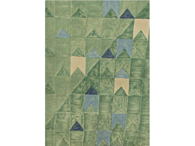 Alfredo Volpi litografia 48 x 38,5 cm "Bandeirinhas verdes" assinada CID tiragem 32/130