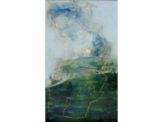 Carlos Araújo óleo sobre madeira 160 x 100 cm "Figura de Mulher" assinada CID