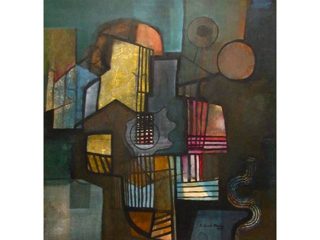 Roberto Burle Marx panneaux em chapa industrializada 160 x 155 cm ass. CID  e datada 1998