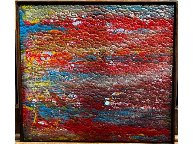 Charles Tawil tinta esmalte sobre placa de acrílico transparente 100 x 105 cm "Paisagem "