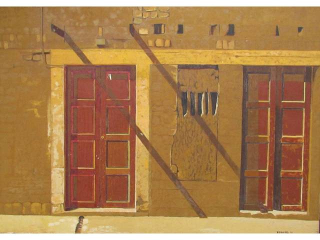 Mitsutaka Kogure óleo sobre tela 84 x 117 cm "Fachada" ass. CID com cachê da Galeria Sobrado. Esta obra foi premiada na 23a Exposição " SSEN Bijutsu", no museu de Artes de Tókyo(4/3/1973) com dois prêmios GRAN PRIX , AOI KOGUEISHA .Obra acompanha certificado.