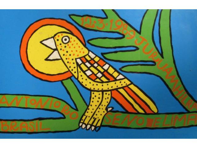 Antonio Roseno de Lima gravura 31 x 46 cm "Juruamhilra" ass. CI datado 1989