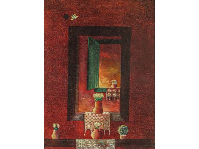 Elvio Santiago óleo sobre tela 40 x 30 cm  "Sem Titulo" ass CID,com certificado do artista