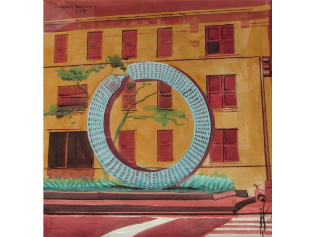 Alexandre Arrechea- Park Avenue Project .Hemsly Building, técnica mista 60 x 60 cm ass. CID datado 2012 - New York- EUA