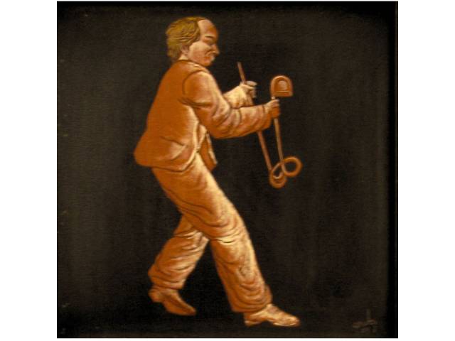 Mário Gruber óleo sobre tela 40 x 40 cm "Série Cobre" ass CID e verso datado 2004