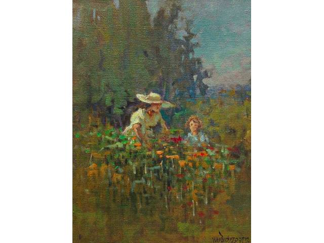 Menase Vaidergorn óleo sobre tela 40 x 30 cm "Campo" ass. CID com etiqueta Esquadro Escritório de Arte
