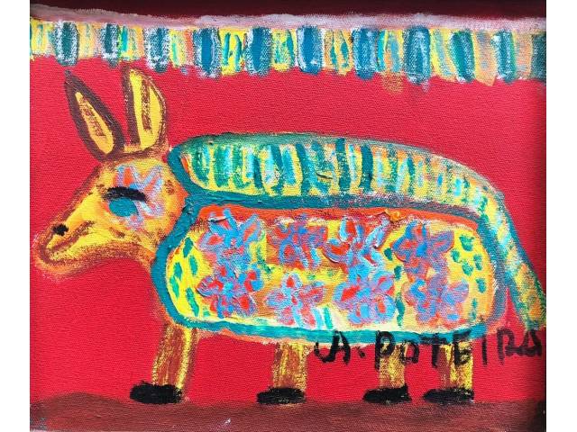 Antônio Poteiro óleo sobre tela 30 x 25 cm  "Sem título" ass CID e verso datado 2007