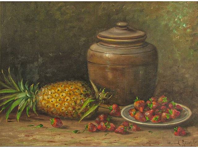 Michel Gorayeb óleo sobre tela 45 x 60 cm "Natureza Morta " ass. CID
