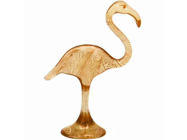 Abraham Palatnik escultura em resina de poliéster em forma de Flamingo estilizada 26 x 35  cm ass na peça, meados século 20