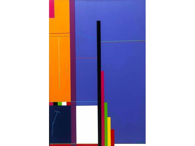 Isaac Guerchon Acrílica sobre tela 80 x 120 cm intitulado "Bellatrix" ass CID