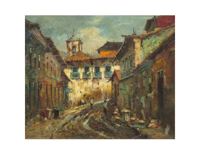 Durval Pereira óleo sobre tela 75 x 90 cm "Sem Título" ass CIE e datado 1966