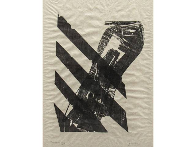 .Maria Bonomi litografia 60 x 50 cm "Latino América!" ass. CID 1986 t. 15/90