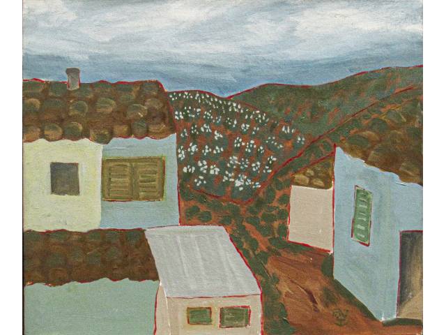 Fang, Chen Kong óleo sobre tela  55 x 65 cm "Sem título" ass. CID