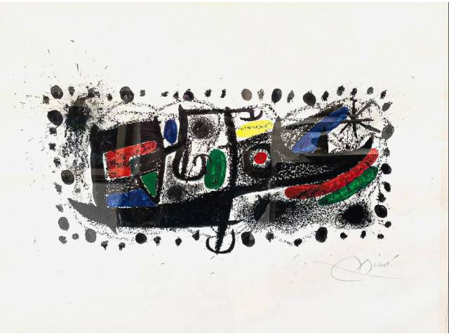 Joan Miró gravura 50 x 65 cm "Sem Titulo" ass. CID T 54/100