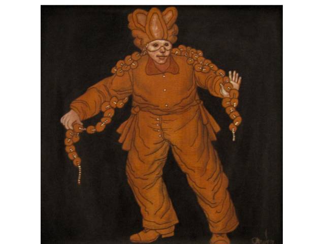 Mário Gruber óleo sobre tela 40 x 40 cm ''Série Cobre" ass CID e verso datado 2004