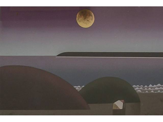 Inos Coradin gravura 70 x 50 cm "Paisagem Noturna" ass. CID T 188/200