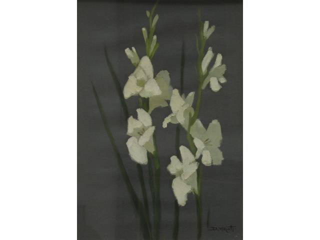 Dario Mecatti óleo sobre cartão 50 x 35 cm "Flores" ass CID
