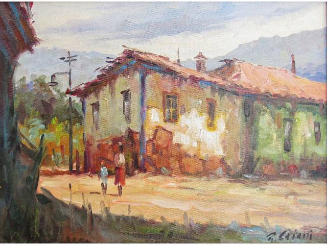 Romeu Caiani óleo sobre tela 30 x 40cm "Sem Titulo" ass. CID