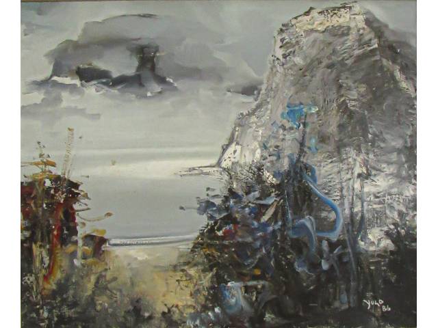 Yugo Mabe óleo sobre tela 50 x 60 cm "Sem titulo" ass. CID datada 1986