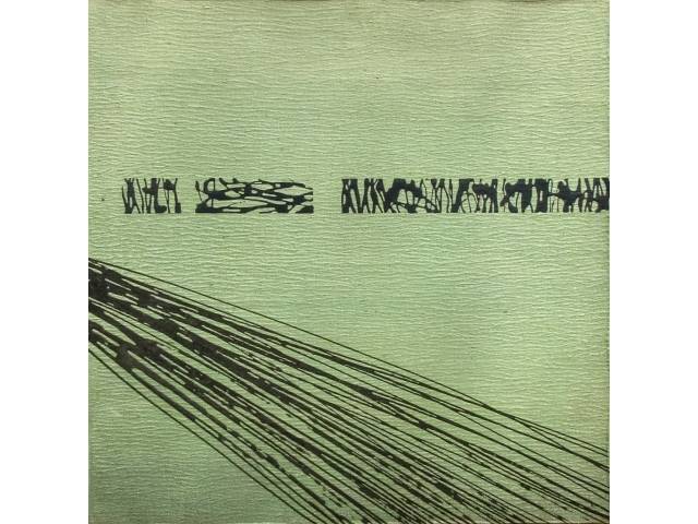 Fernando Vasconcelos óleo sobre tela 40 x 40 cm “Rumo ao desconhecido” ass. verso inferior esquerdo datado 1980 com etiqueta "Paulo Figueiredo Galeria de Arte"