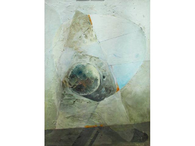 Armando Sendin óleo sobre tela  96 x 70cm  "Sem Titulo" ass. CID  datada 1973