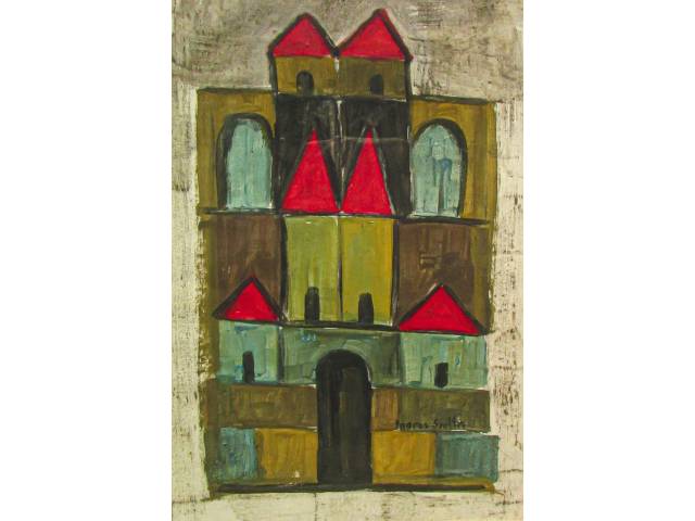 Ingres Speltri  técnica mista 45 x 28 cm "Sem título" ass CID
