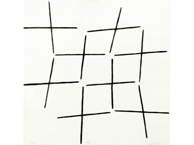 Judith Lauand serigrafia 35 x 35 cm “Linhas” ass. inferior direito P.A.