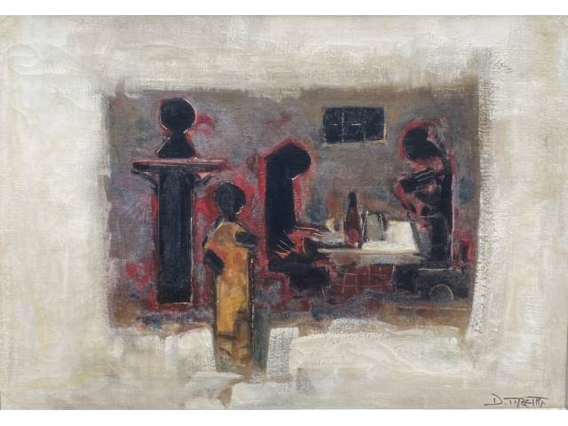 Dario Mecatti óleo sobre tela 40 x 58cm “Sem Titulo” ass. CID