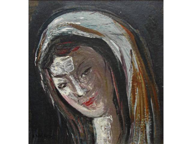 Alberto Massuda óleo sobre eucatex  35 x 34cm "Sem Titulo" ass. CIE datada 1974