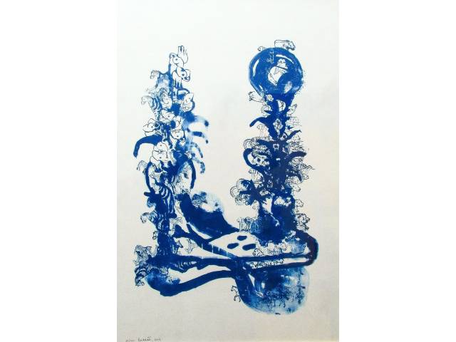 Barrão  litografia   76 x 52cm  "Sem Titulo" ass. CID  datada 2019  t. 36/100