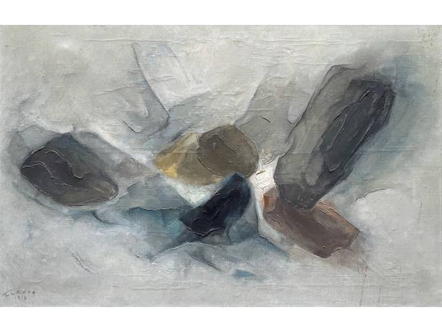 Samson Flexor óleo sobre tela 99 x 65 cm "Sem título" ass CIE datada 1963, Paris