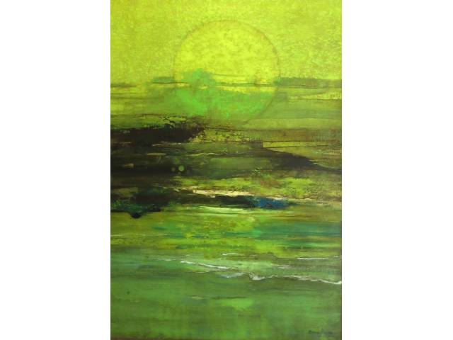 Erico da Silva  óleo sobre tela 130 x 88cm "Sem Titulo" ass. CID datada 1976