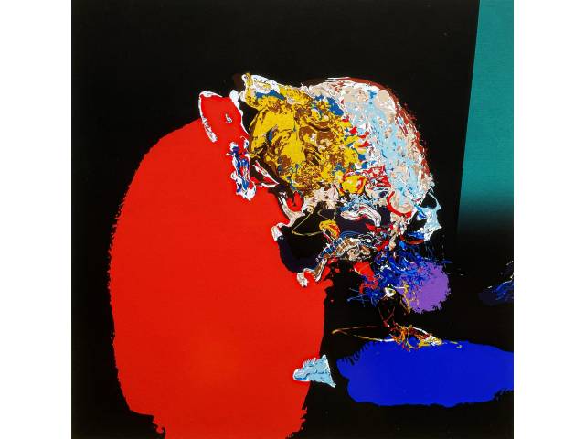 Mabe, Manabu serigrafia 66 x 66cm "Sem Titulo" ass. CID datada 1988 t. 33/100