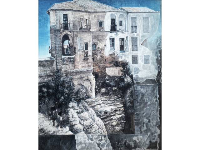 ArmandoSendin óleo sobre tela 65 x 55 intitulada "Ternura" ass. CID e verso datada 1983