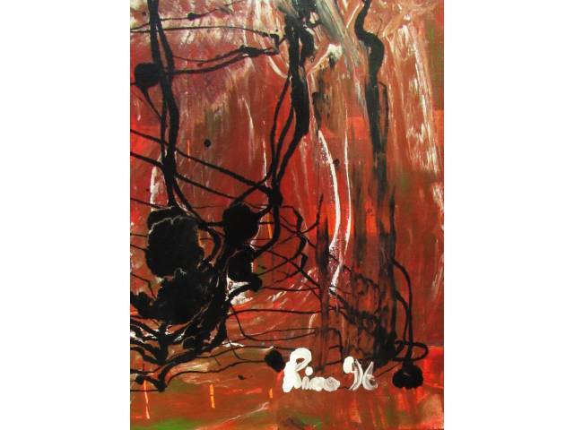 Rido (Ricardo Rodrigues)  acrílica sobre tela 70 x 50cm "Sem Titulo"  ass. CID datada 1996