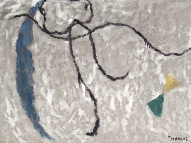 Thomaz Ianelli técnica mista sobre tecido 140 x 185 cm "Sem título" ass CID