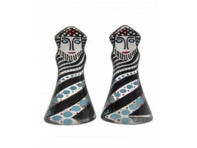 Abraham Palatnik escultura cinética representando raríssimo par de peões de xadrez em resina de poliéster 6,5 x 3,5 cm ass na peca.