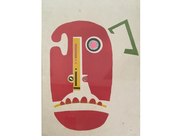 Niobe Xando gravura  48 x 34cm "Sem Titulo" ass. CID  tiragem 19/20