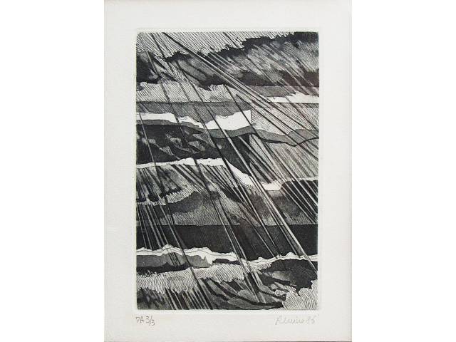 Renina Katz gravura 19 x 13cm "Sem Titulo" ass. CID datada 1986