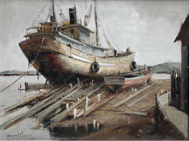 Durval Pereira óleo sobre tela 58 x 78cm "Sem Titulo" ass. CIE datada 1964