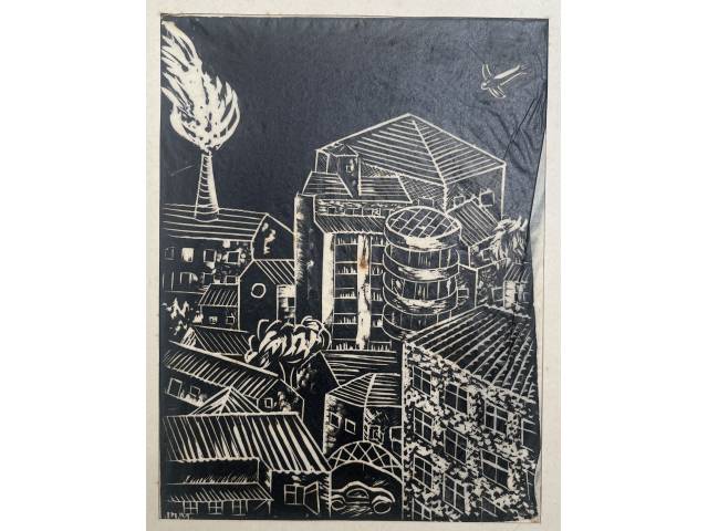 Manoel Martins xilogravura 18 x 14cm ass .CID nº30/13. Sem moldura.