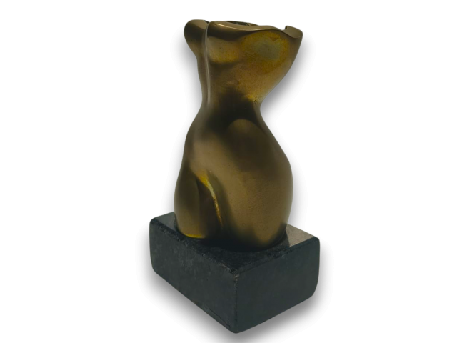 Pietrina Checcacci escultura em bronze 10 x 06 x 04cm "Torso Femino" ass. lateral