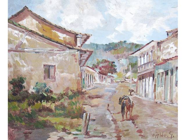 Giovanni Oppido óleo sobre tela  40 x 50cm  "Sem Titulo" ass. CID