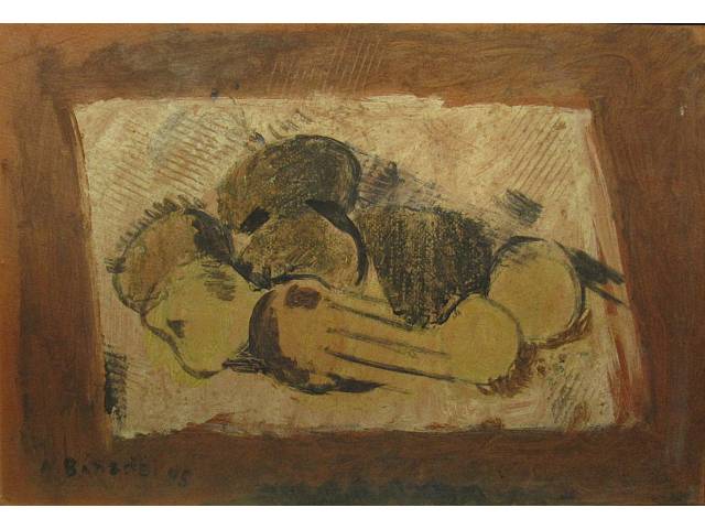 Aldo Bonadei óleo sobre madeira 32,5 x 47cm "Natureza Morta" ass. CIE datada 1945