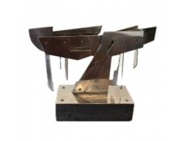 Vlavianos escultura em metal e aço 24 x 30 x 10cm "Sem titulo "ass. base datada 1984