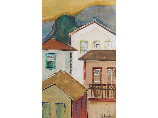 Omar Pellegatta óleo sobre tela 28 x 18cm "Sem Titulo" ass. CID