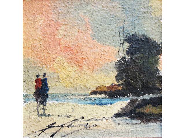 Sansão Pereira óleo sobre tela 20 x 20cm  "Sem Titulo" ass. CIE