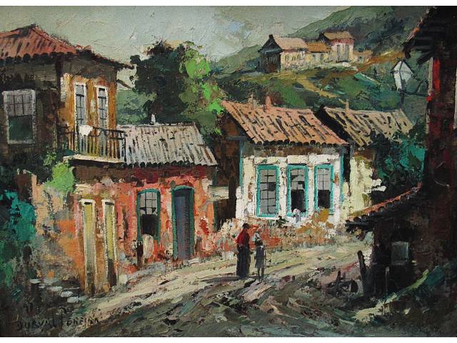 Durval Pereira óleo sobre tela 50 x70cm "Sem Titulo" ass. CIE